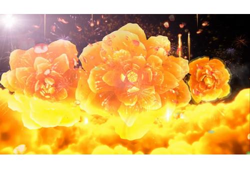 c173花开盛世国庆版歌曲舞蹈大气牡丹LED大屏背景视频素材 包素材网