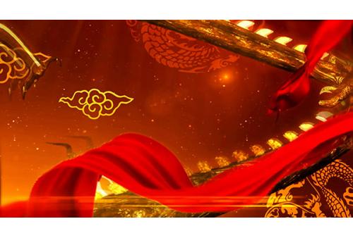 c448 中国龙 水鼓舞蹈舞台LED大屏幕背景高清视频素材 包素材网