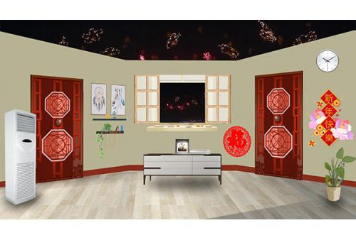 x036室内家庭情景剧小品舞台LED大屏幕高清视频素材 