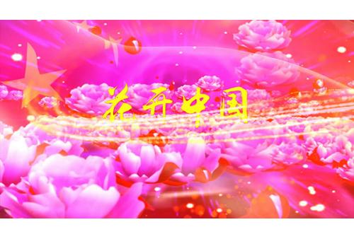 c989花开中国 王丽达歌曲演唱舞台LED大屏幕背景视频素材 包素材网