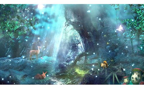 c1331枕边童话配乐伴奏演唱舞蹈舞台LED大屏幕背景视频素材