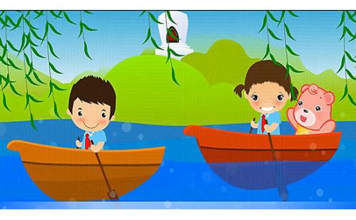 c1303课桌舞小学生课件活动舞台LED大屏幕背景视频素材