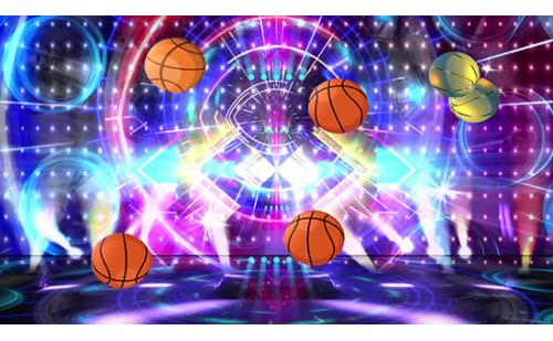c1514篮球操儿童幼儿园少儿篮球表演动感舞台LED大屏背景视频素材