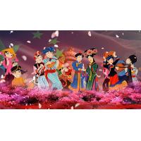 c1372民族大团结各族人民联欢晚会舞蹈舞台LED大屏幕背景视频素材